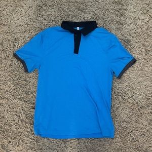 Lululemon Men’s Short Sleeve Blue Polo - Large